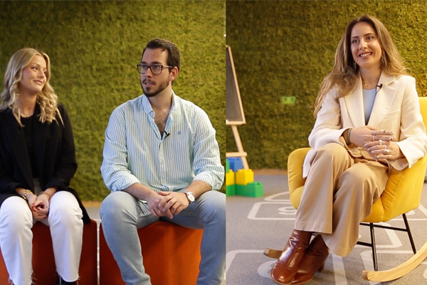 Sofa, Rafael y Lidia durante la entrevista